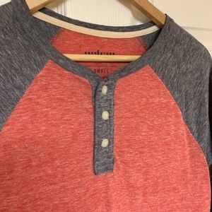 Red and grey henley
